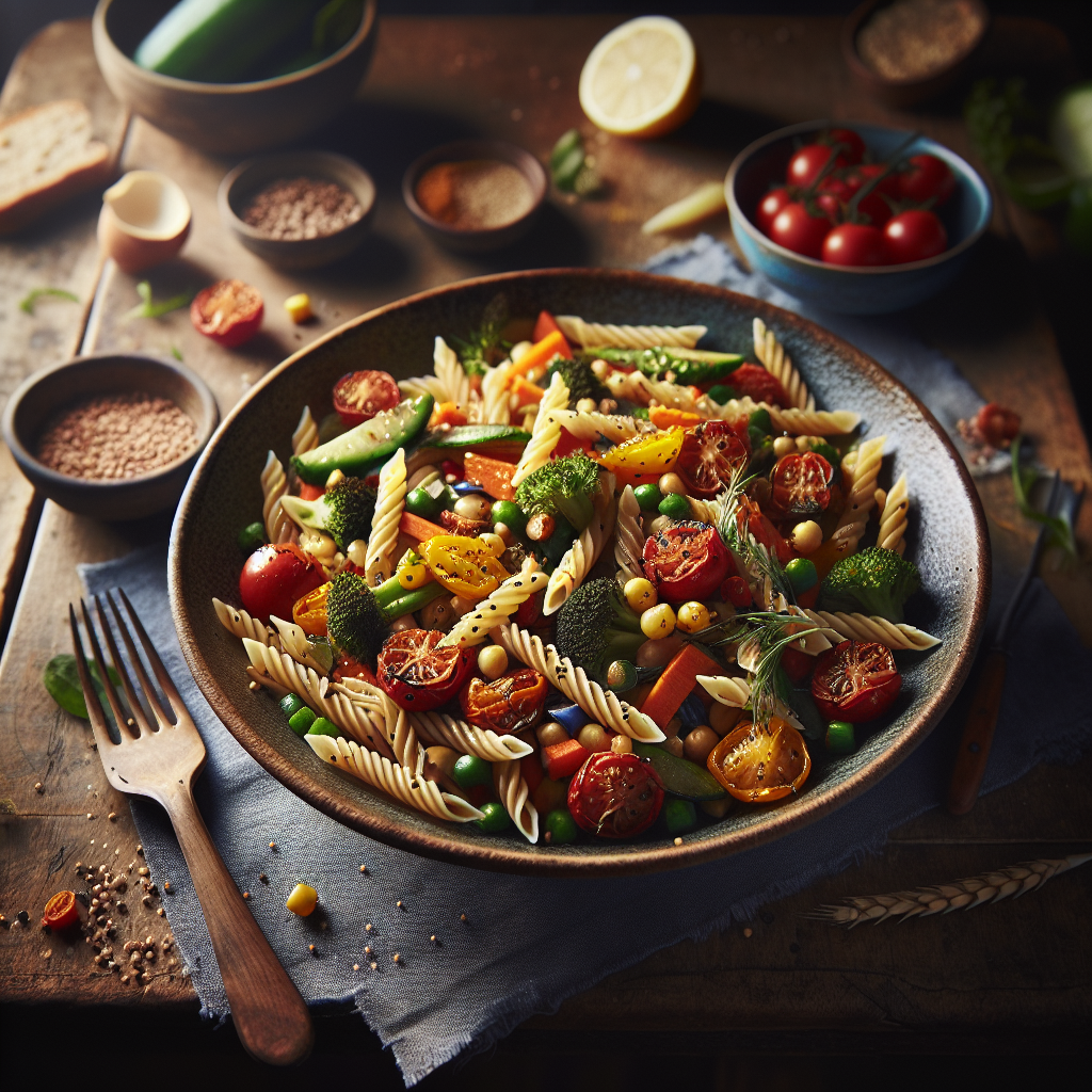 Roasted Vegetable Pasta Salad - Vegetarian
