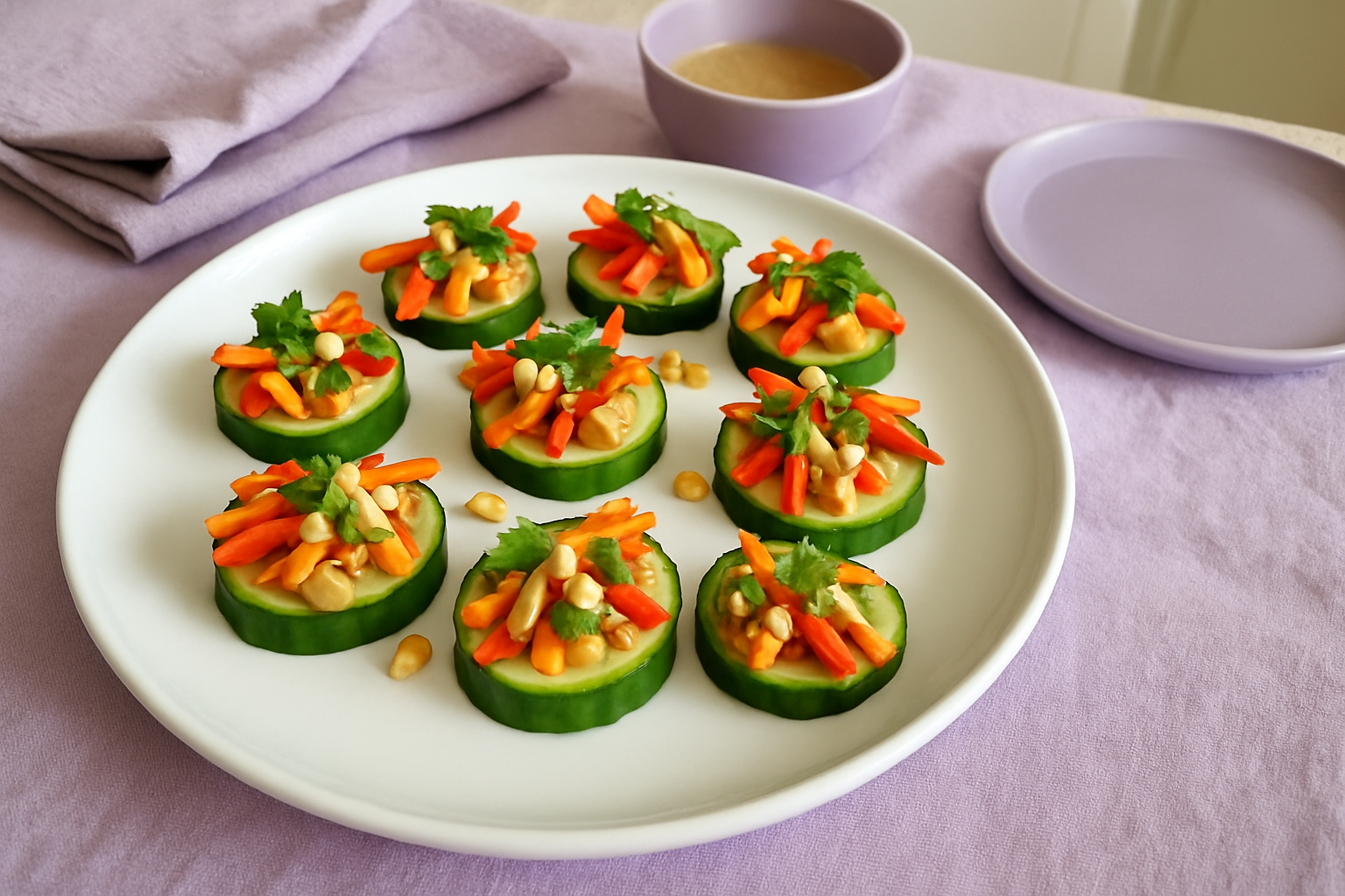 Thai-Inspired Cucumber Bites