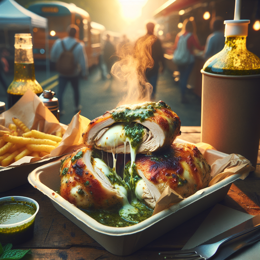 Pesto and Mozzarella Stuffed Chicken Meal