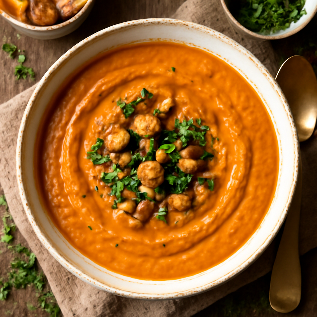 Roasted Carrot and Caramelised Onion Soup
