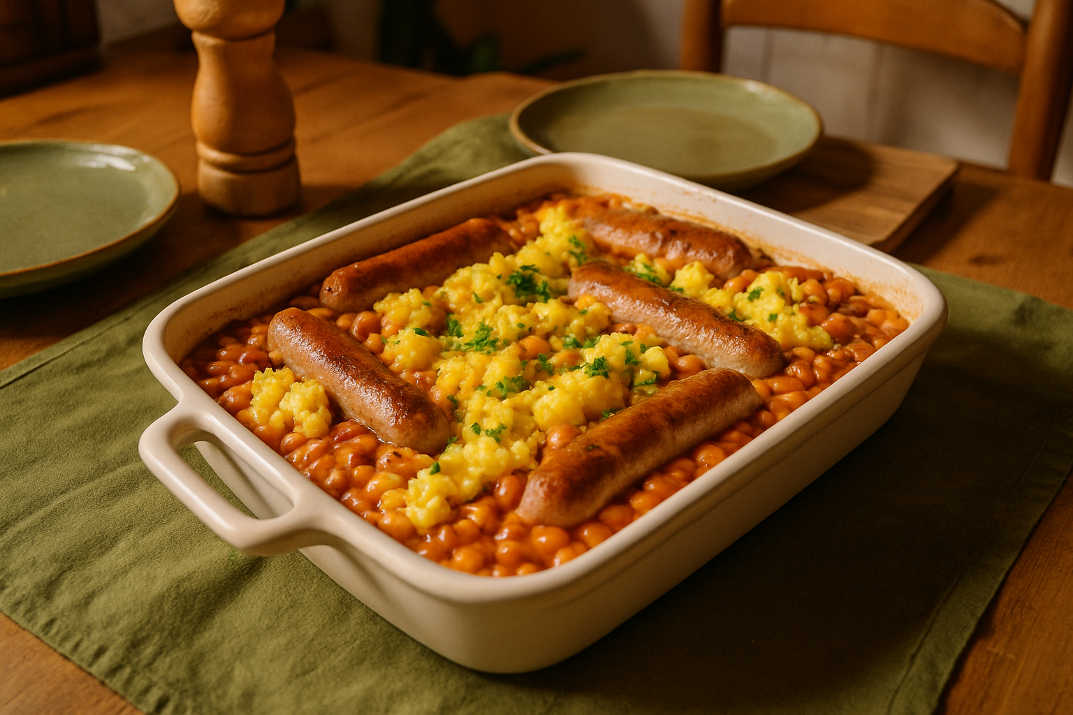 Hearty English Breakfast Bake