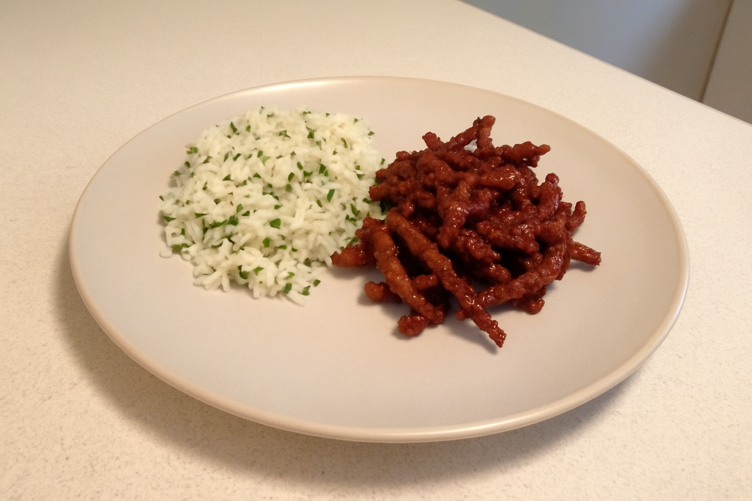 Crispy Chilli Beef with Coriander Fried Rice