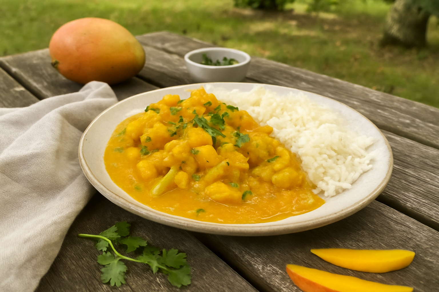 Mango Coconut Cauliflower Curry