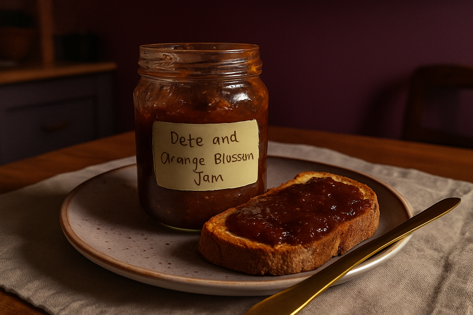 Date and Orange Blossom Jam