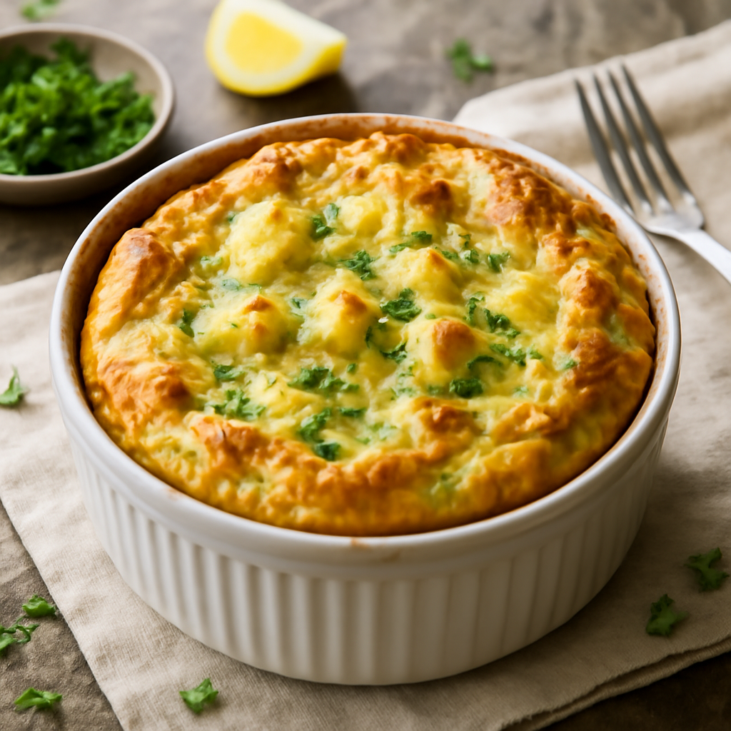Delia Smith's Leek, Potato and Cheese Souffle