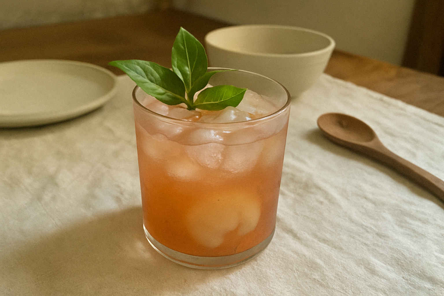 Thai Basil Lychee Mocktail