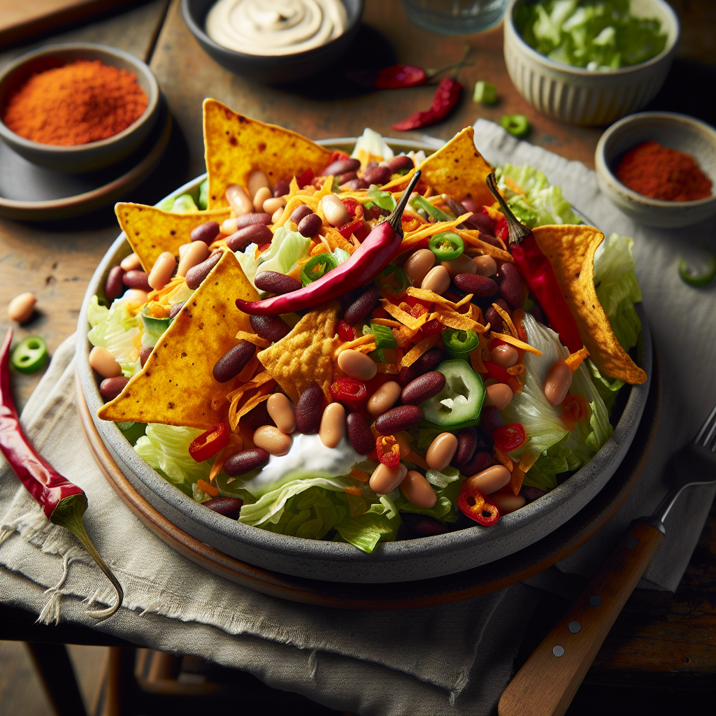 Nacho, Chilli Bean & Iceberg Salad Layer - Vegetarian