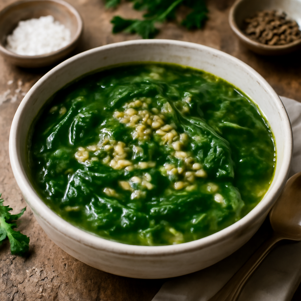 Spinach and Barley Soup