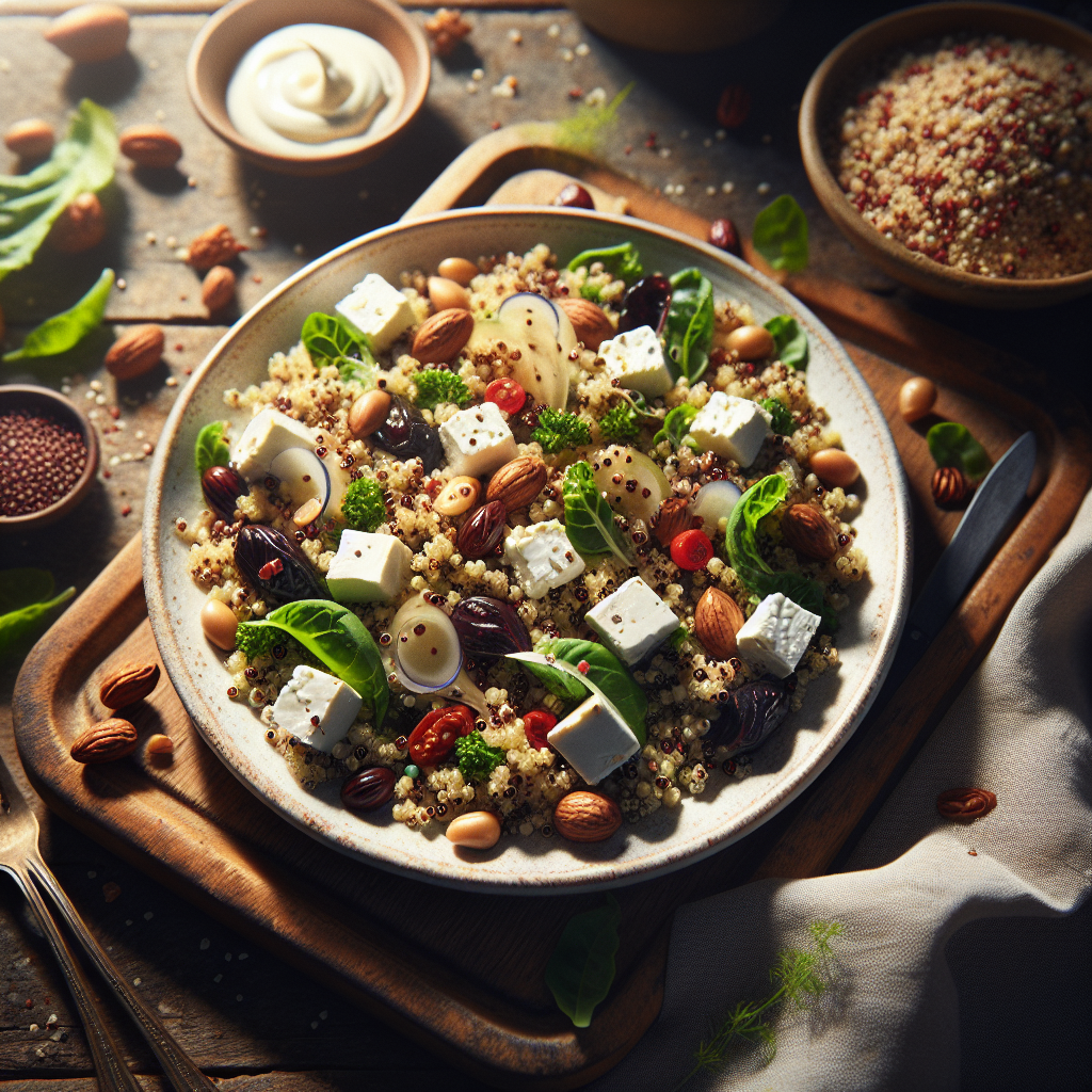 Nutty Quinoa Salad with Goats Cheese - Vegetarian