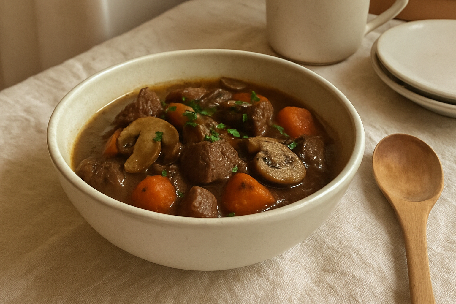 Rustic Beef and Mushroom Stew